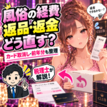 風俗の仕事で買った物の返品と経費の直し方を確認する女性